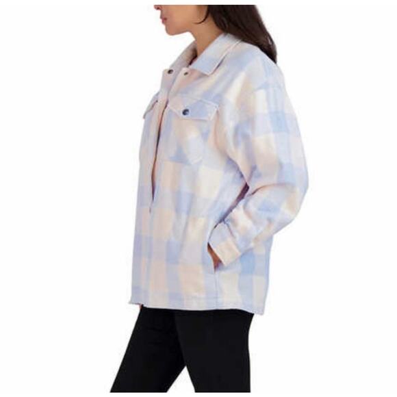 HFX Blue and Pink Shirt Jacket Shacket Small - Picture 5 of 11